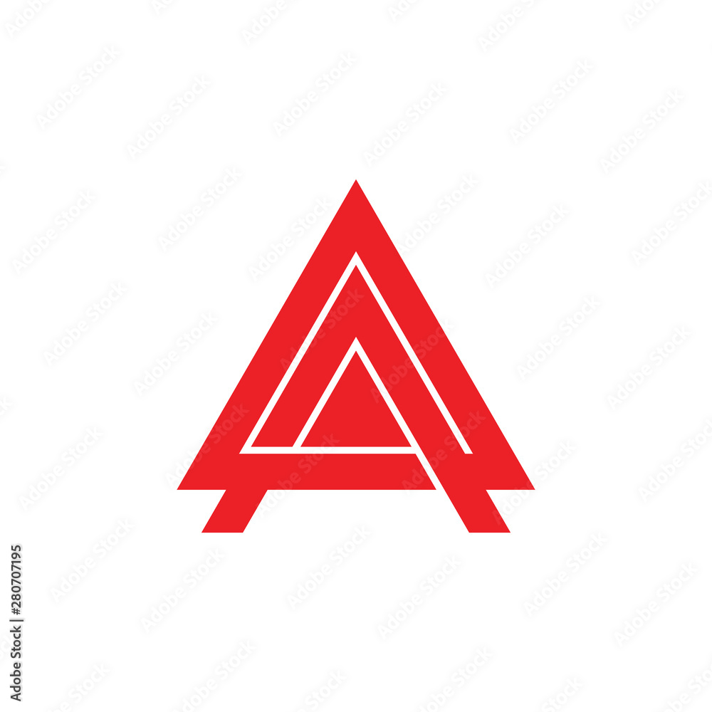 abstract linked triangle arrow geometric logo vector abstract linked triangle arrow geometric logo vector
