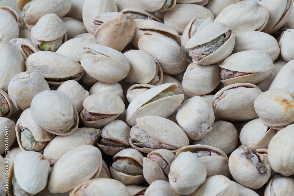 heap pistachio nuts