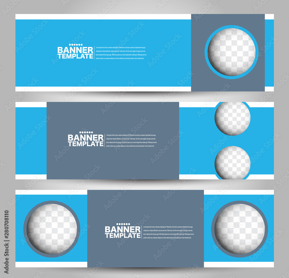 Banner template. Abstract background for design, business, education, advertisement. Blue color. Vector illustration. Banner template. Abstract background for design, business, education, advertisement. Blue color. Vector illustration.