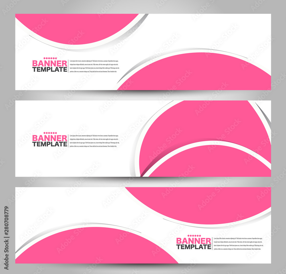 Banner template. Abstract background for design, business, education, advertisement. Pink color. Vector illustration. Banner template. Abstract background for design, business, education, advertisement. Pink color. Vector illustration.