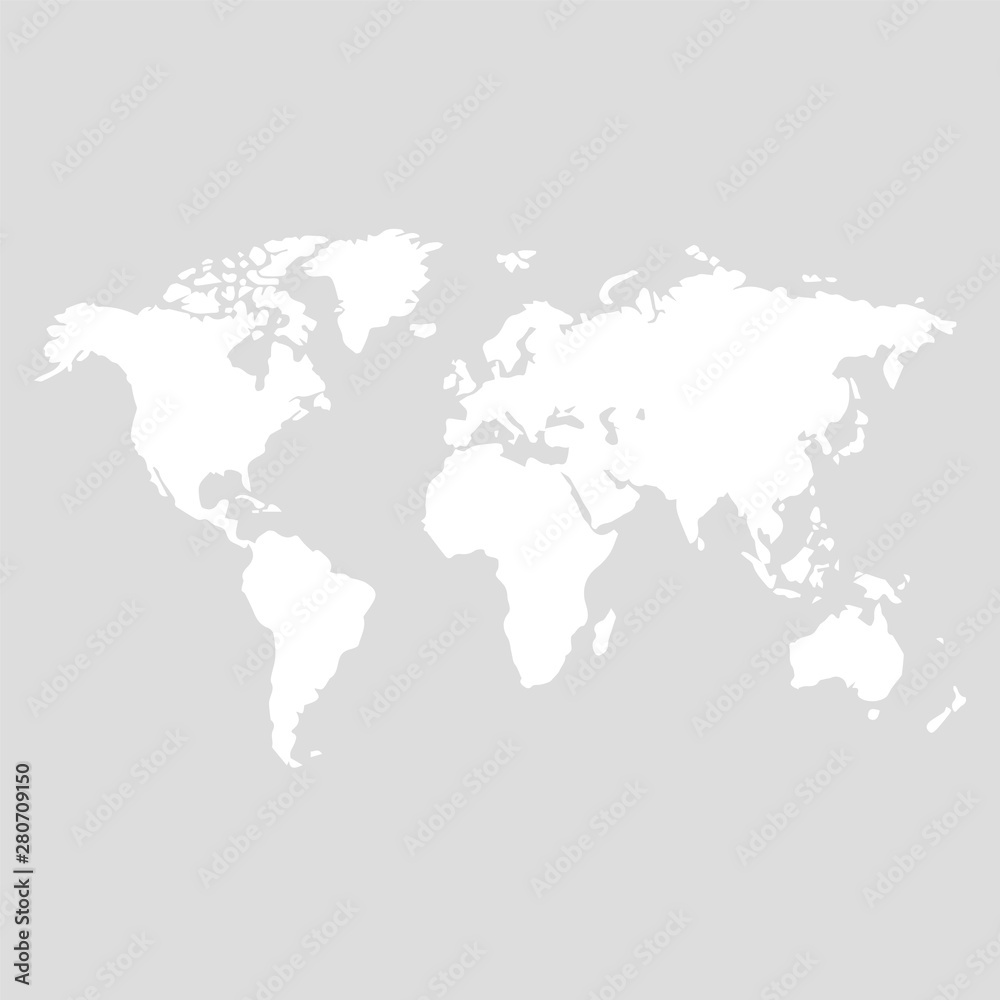  white world map on grey background illustration vector
