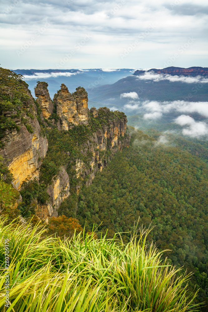 three sisters from echo point in the blue mountains national park, australia