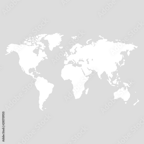 Fototapeta Naklejka Na Ścianę i Meble -   white world map on grey background illustration vector