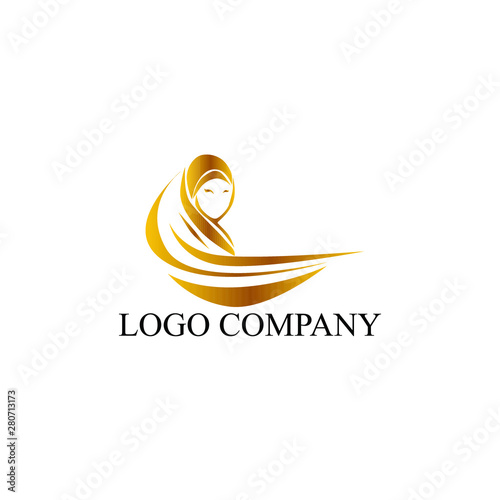 hijab logo icon for fashion product sign