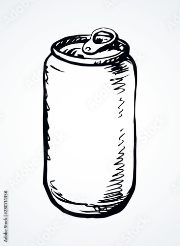 Can. Vector drawing icon sign