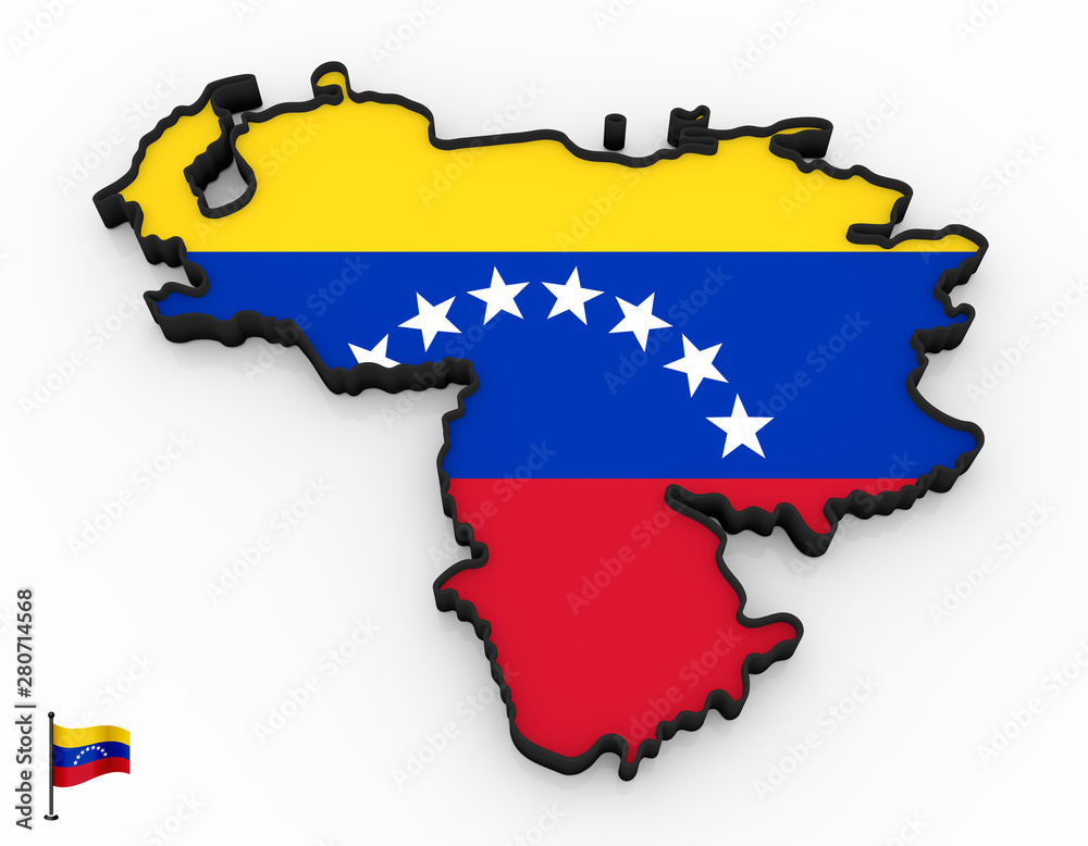 Venezuela high detailed 3D map