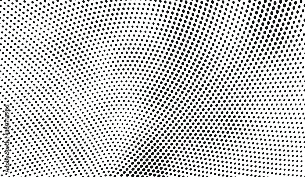Abstract halftone monochrome. Chaotic wave of dots. Gradient texture black and white Abstract halftone monochrome. Chaotic wave of dots. Gradient texture black and white