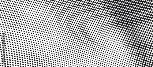 Abstract halftone monochrome. Chaotic wave of dots. Gradient texture black and white