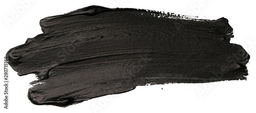 Fotografia, Obraz dark grey acrylic stain element on white background