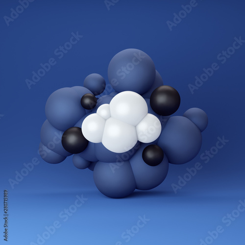 Sphere cloud CG (blue)