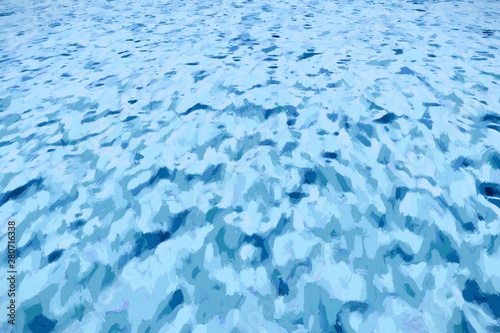 3d rendering of bluish impasto plane