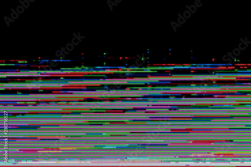 Pixel pattern of a digital glitch / Abstract background, pattern of a digital glitch. photo