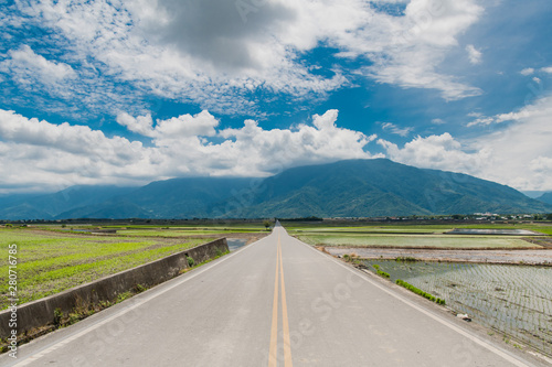 Landscape View Of Beautiful Rice Fields At Brown Avenue, Chishang, Taitung, Taiwan