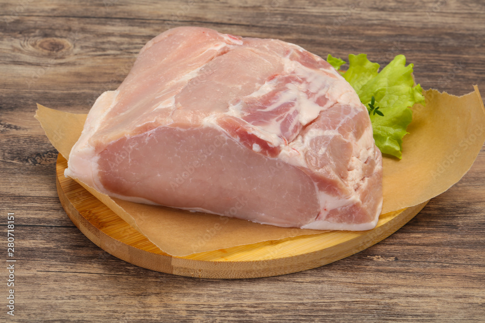 Raw pork meat piece for cooking Raw pork meat piece for cooking