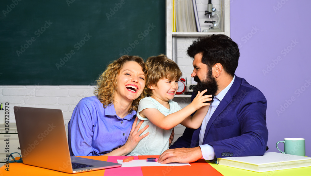 September 1. Home family schooling. School concept. Beginning of lessons. Pupil of primary school. Mathematics for kids. Kids gets ready for school. Little child schoolboy in first grade with parents. September 1. Home family schooling. School concept. Beginning of lessons. Pupil of primary school. Mathematics for kids. Kids gets ready for school. Little child schoolboy in first grade with parents.