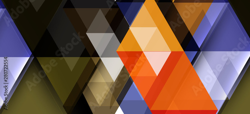 Abstract triangle pattern, colorful backdrop. Presentation template. Modern textured shape. Trendy modern style