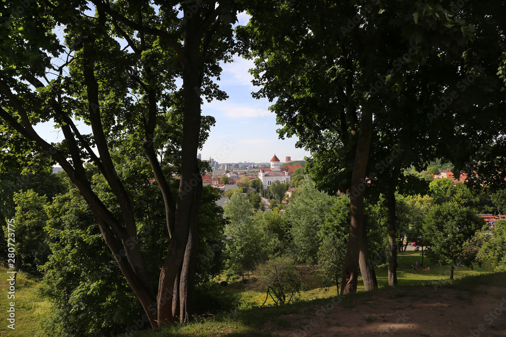 Landscape overlooking the historic center of Vilnius. Landscape overlooking the historic center of Vilnius.
