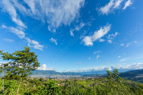 San Cristobal City in Tachira, Venezuela in a wide angle shot photo