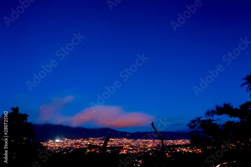 Cityscape during a long exposure shot photo