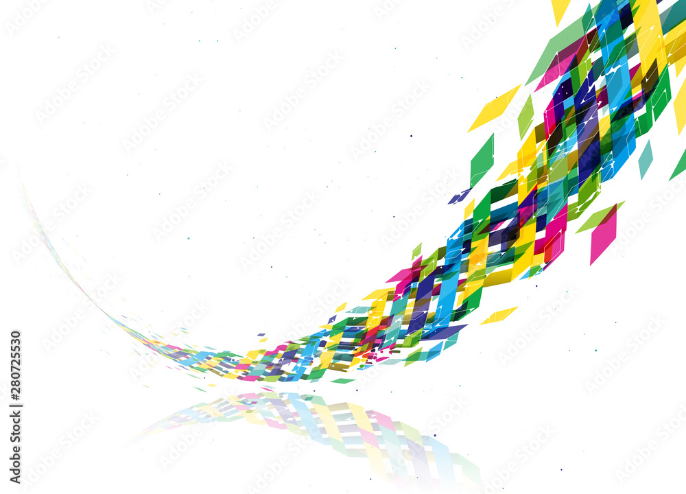 Fototapeta premium 立体的なイラスト 図形 デザイン