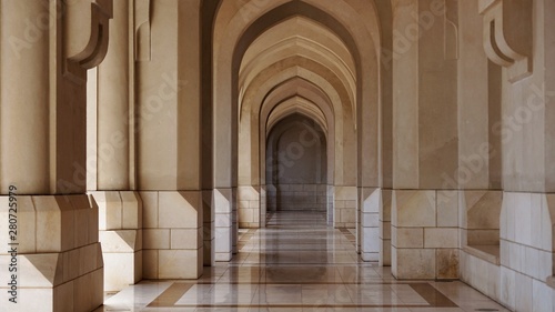 Tela interior of marble colonnade
