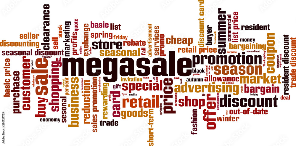 Megasale word cloud Megasale word cloud