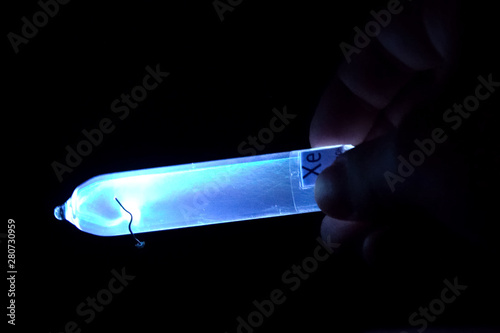 Xenon in vitro glows under influence of electricity. Laboratory Tests