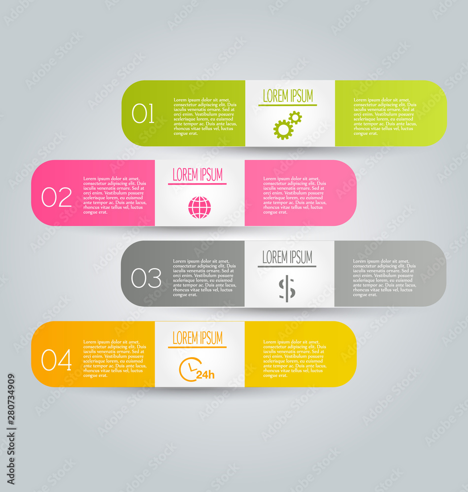 Business infographics tabs template for presentation, education, web design, banners, brochures, flyers. Vector illustration. Business infographics tabs template for presentation, education, web design, banners, brochures, flyers. Vector illustration.