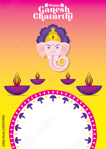 creative ganesh chaturthi festival poster design