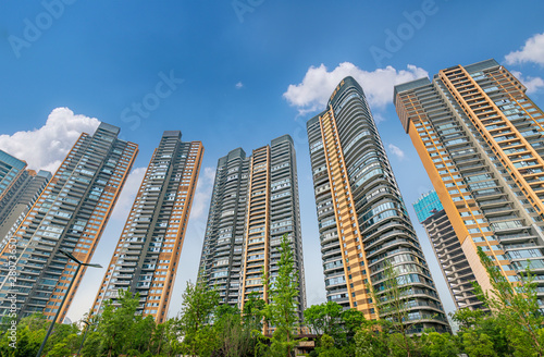 Commercial buildings and real estate in Chengdu  Sichuan Province  China