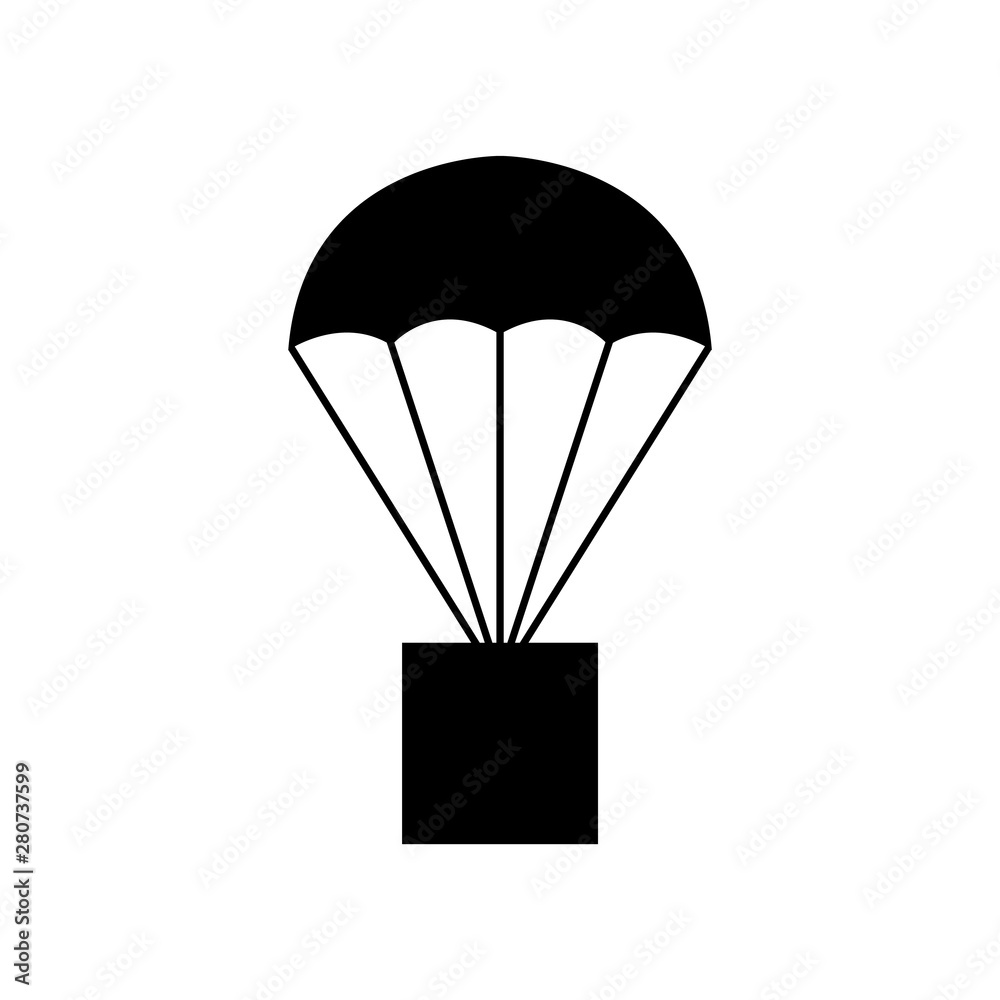 Premium Vector | Minimalist parachute logo design template