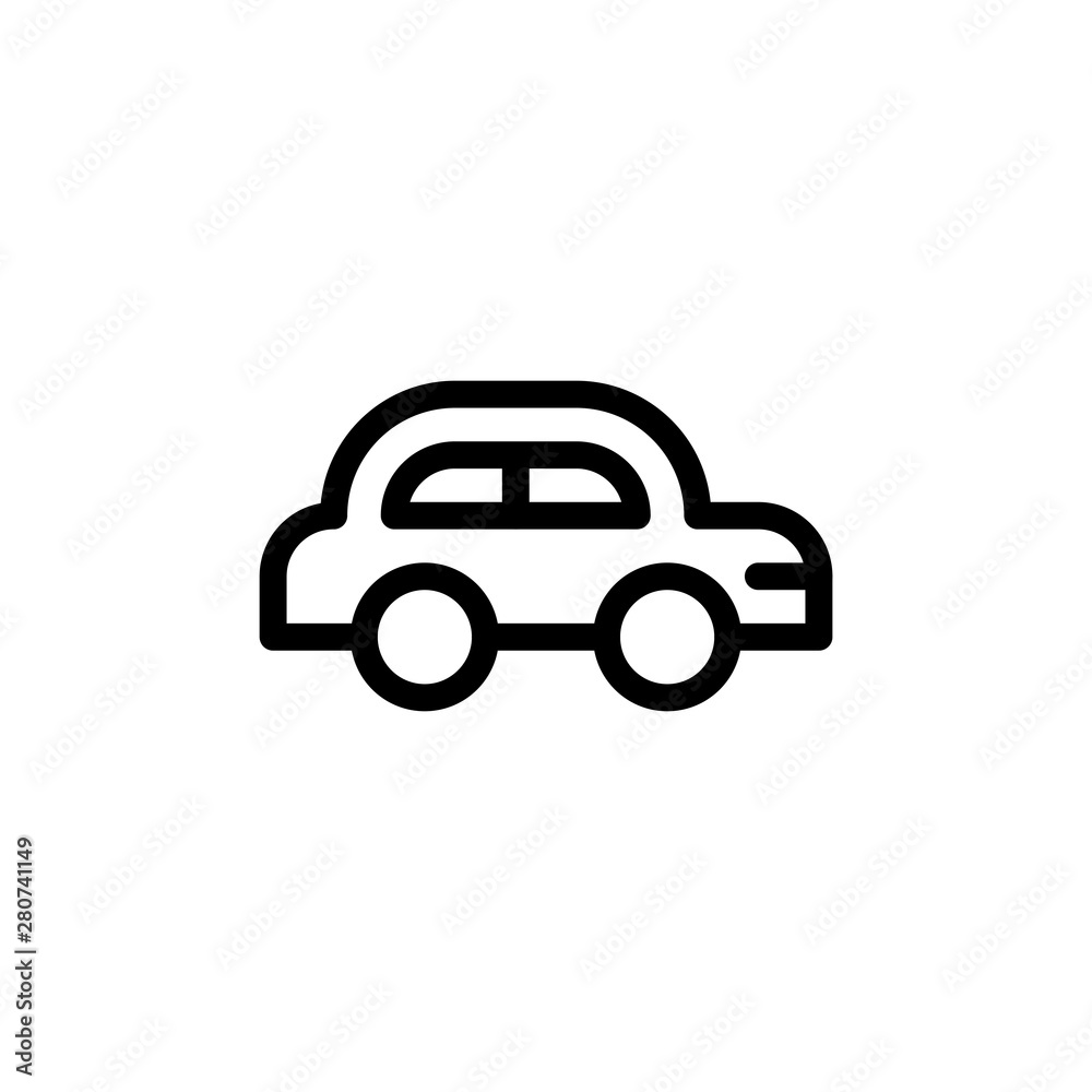 flat line car icon symbol sign, logo template, vector, eps 10 flat line car icon symbol sign, logo template, vector, eps 10