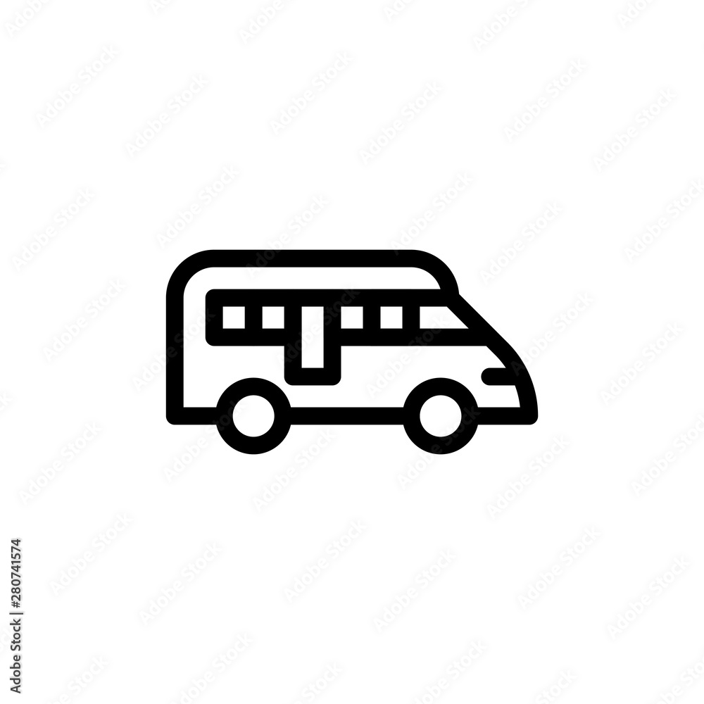 flat line bus icon symbol sign, logo template, vector, eps 10 flat line bus icon symbol sign, logo template, vector, eps 10
