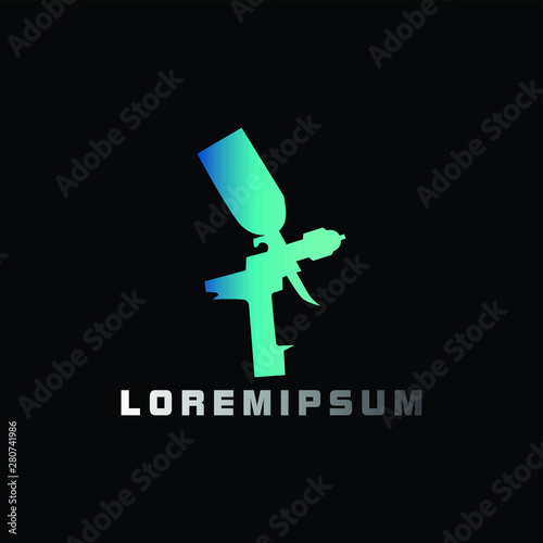 spray gun logo icon