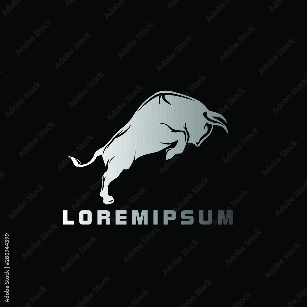 angry bull logo icon Stock Vector | Adobe Stock