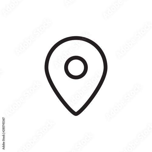 flat line gps icon symbol sign, logo template, vector, eps 10