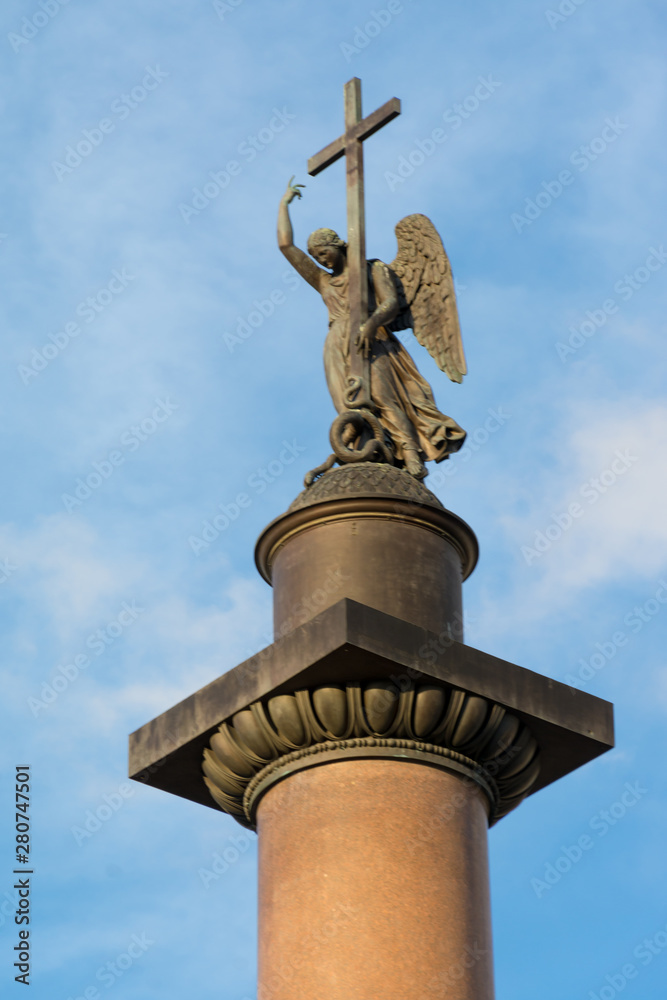 Angel on the Alexander column on Palace square