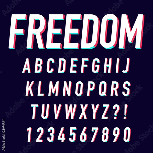 modern font set letters and numbers vector