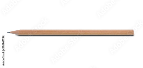 Wooden Pencil isolated on white background