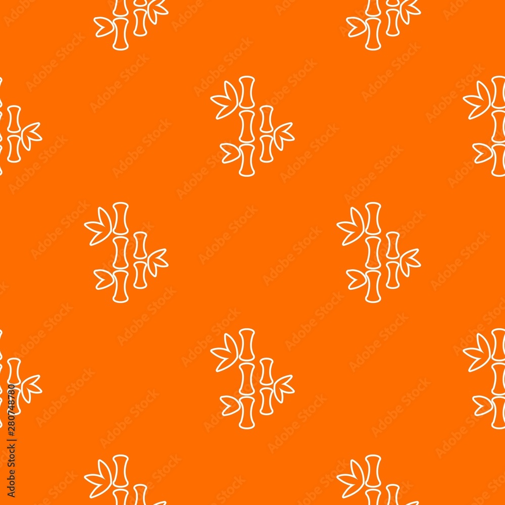Natural bamboo pattern vector orange for any web design best