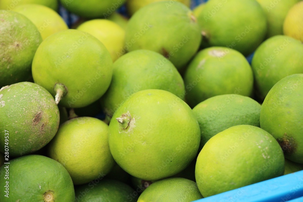 Fresh lemon for cooking at street food Fresh lemon for cooking at street food