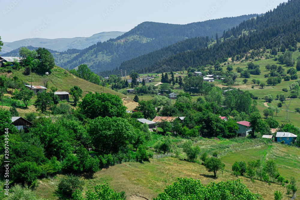 Beautiful summer landscape in Savsat, Artvin province, Turkey