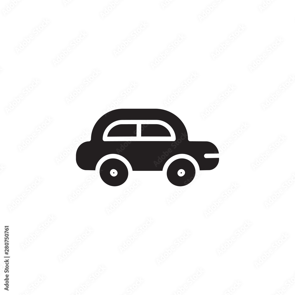 flat glyph car icon symbol sign, logo template, vector, eps 10