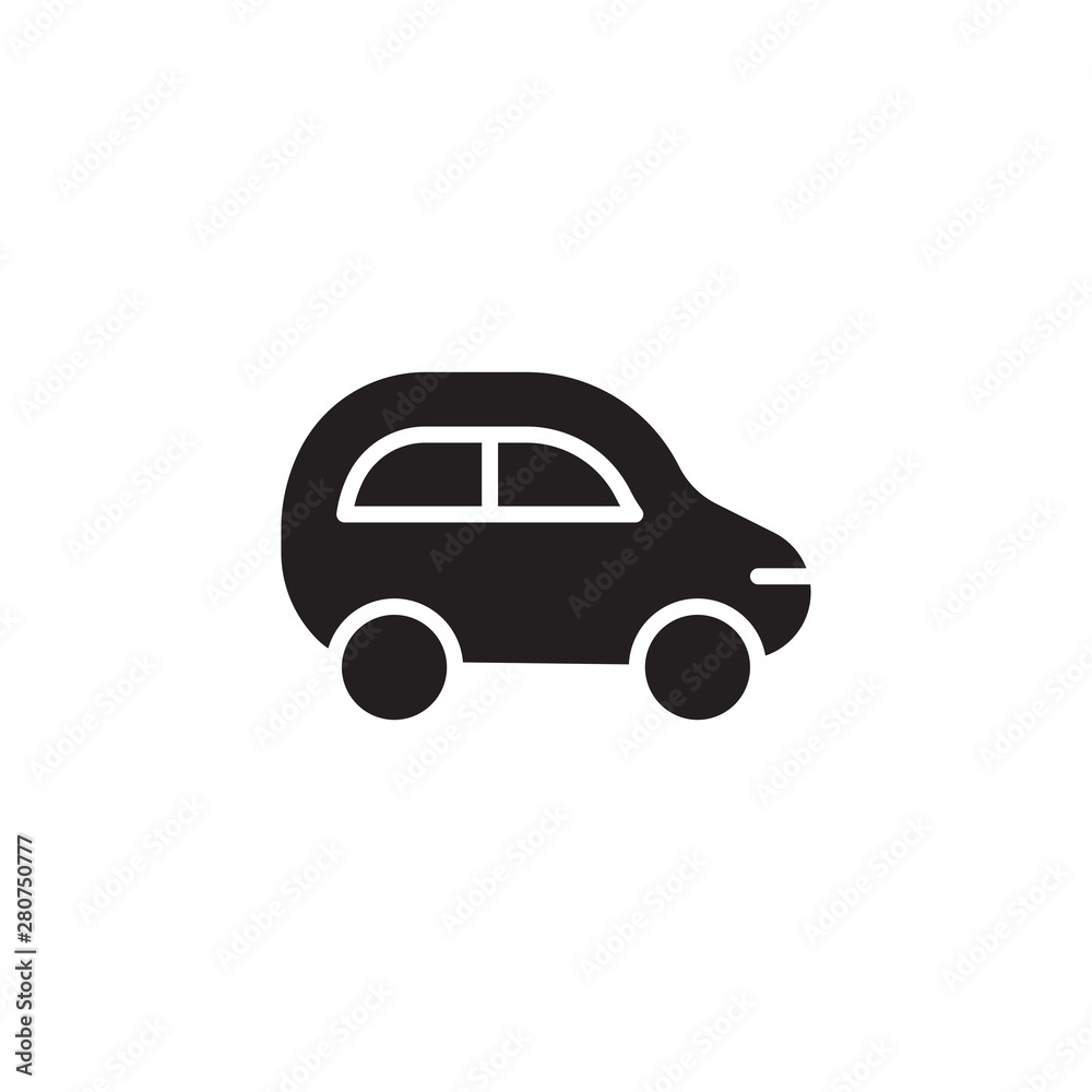 flat glyph car icon symbol sign, logo template, vector, eps 10