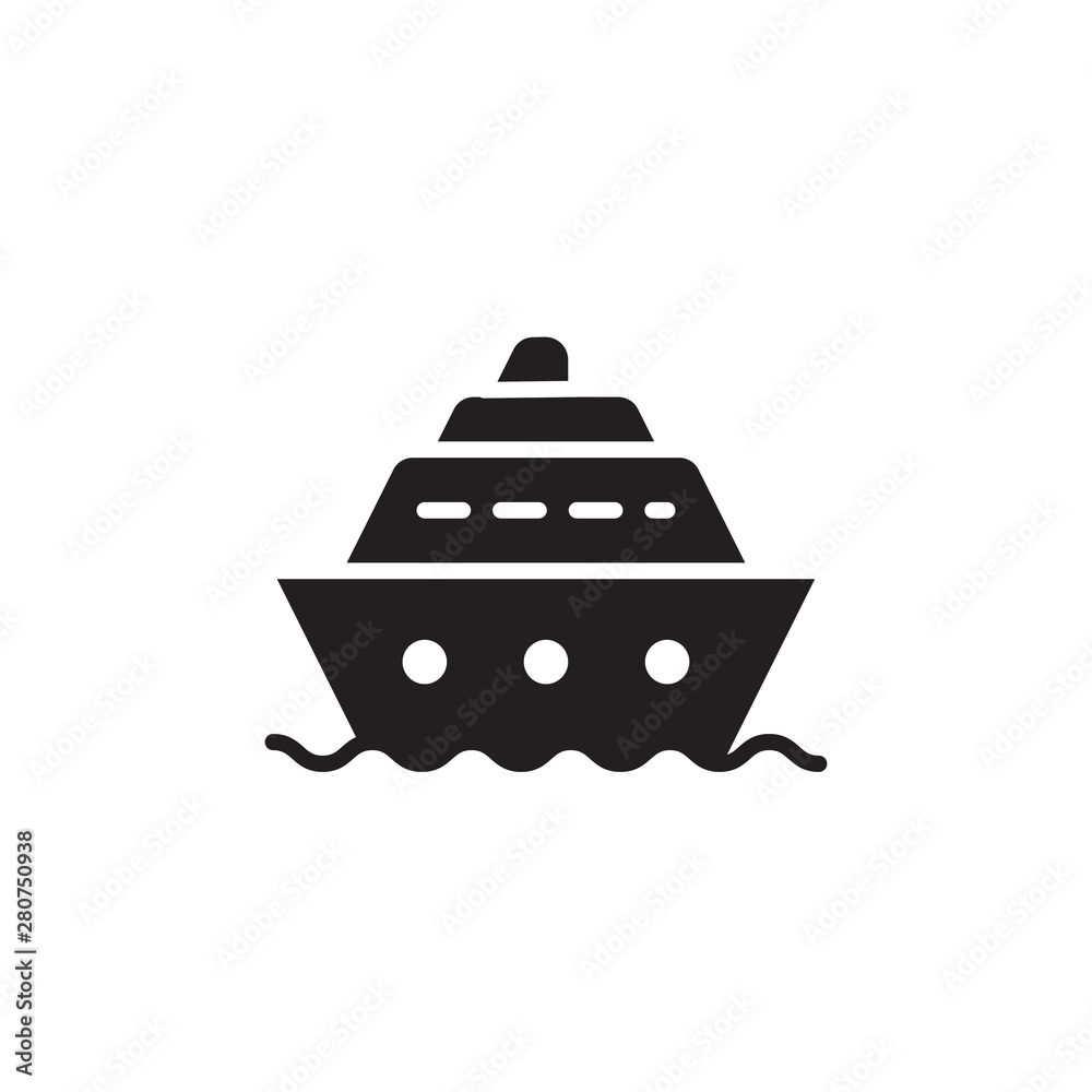 flat line cruise ship icon symbol sign, logo template, vector, eps 10 flat line cruise ship icon symbol sign, logo template, vector, eps 10