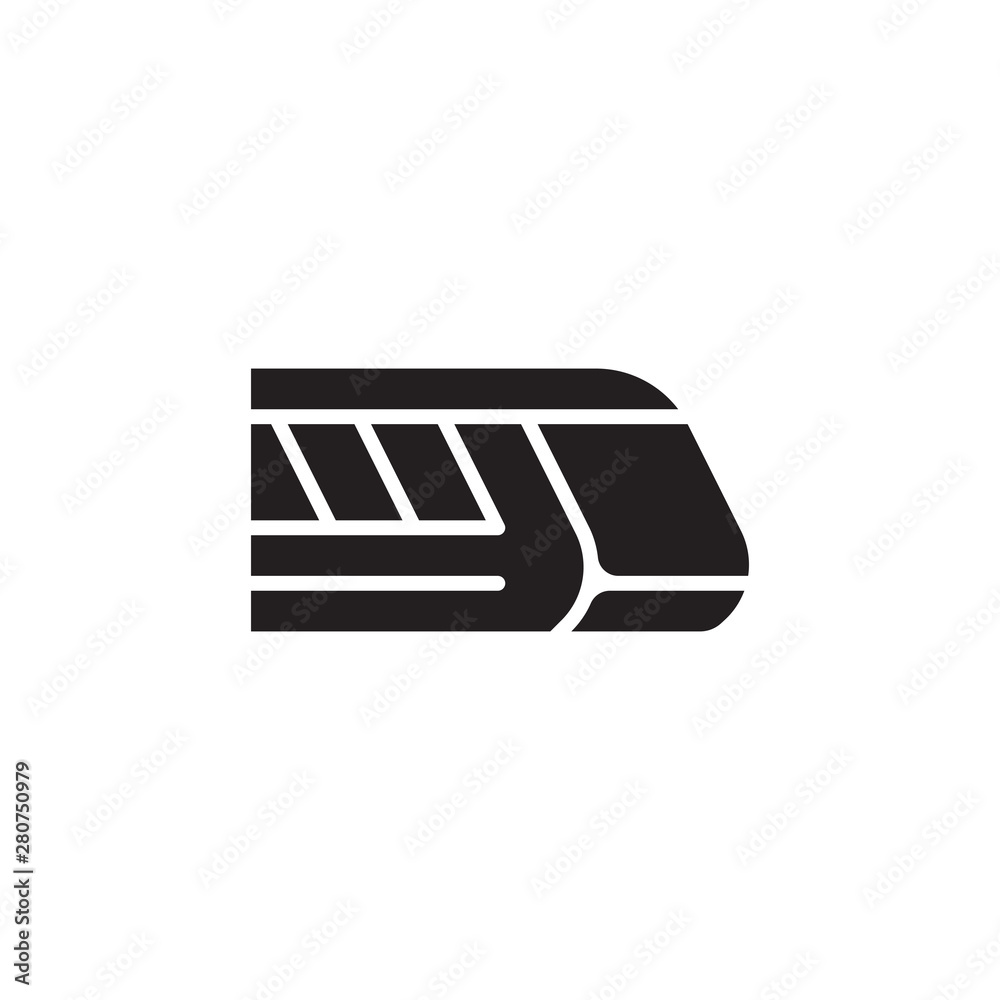 Fototapeta premium flat line train icon symbol sign, logo template, vector, eps 10