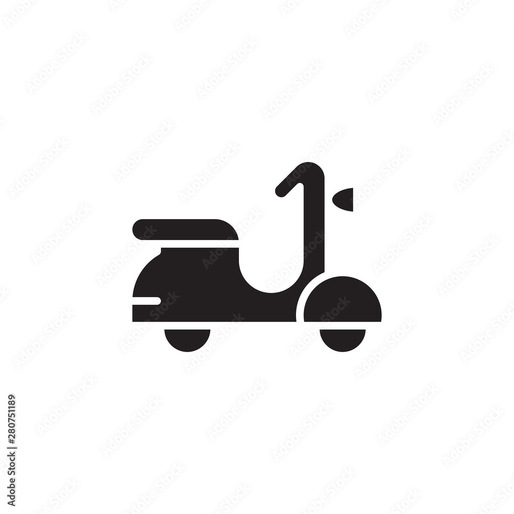 flat glyph motor bike, motor cross icon symbol sign, logo template, vector, eps 10