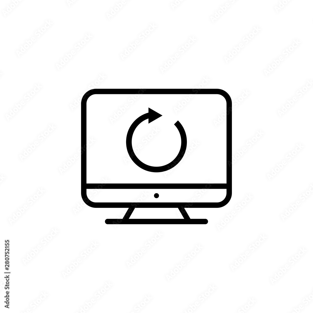 Monitor outline icon illustration isolated vector sign symbol Monitor outline icon illustration isolated vector sign symbol