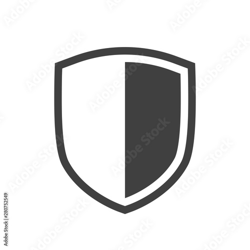 Free Download Shield icon placed on white background. Vector illustration. - GFXLoad