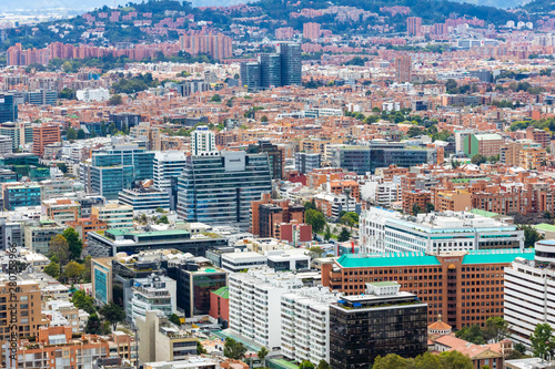 Bogota Usaquen district aerial view